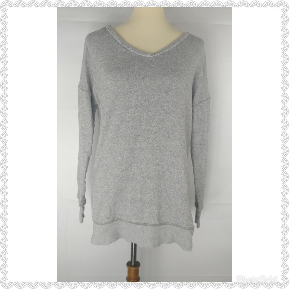 Aerie Pullover Top M Gray